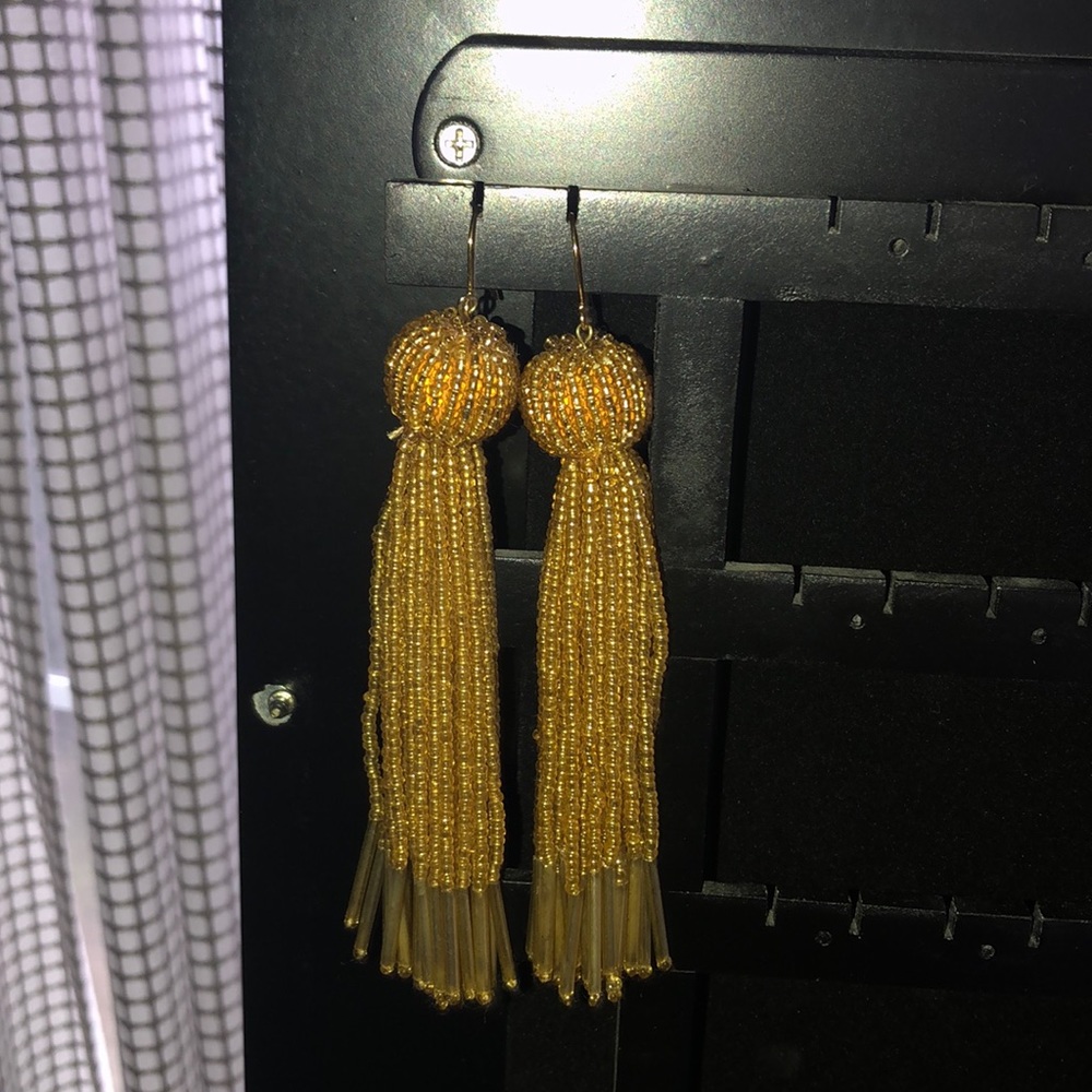 Gold tassel earrings